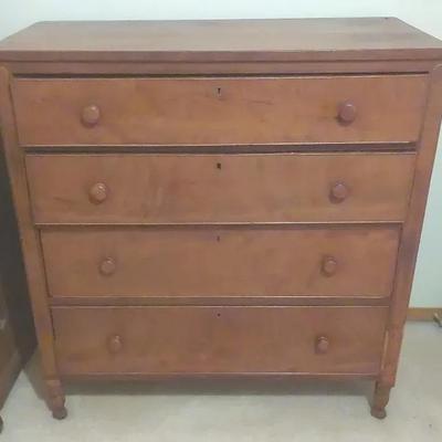 Antique 4-Drawer Dresser
Estimated Year: Circa 1840–1860
