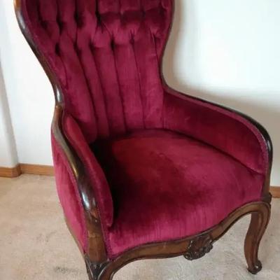 Victorian Balloon-Back Parlor Chair 1880-1900
