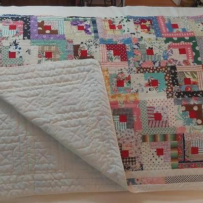 Vintage Patchwork “Log Cabin” Quilt #2