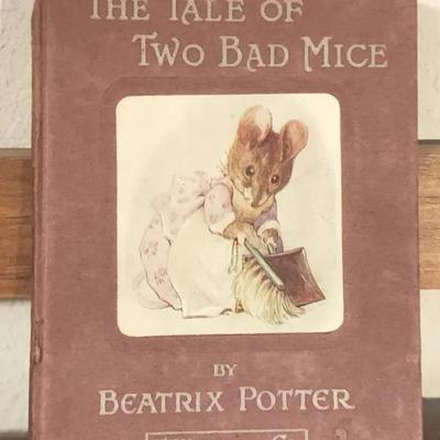 Antique Beatrix Potter – The Tale of Two Bad Mice (1904 Copyright, Frederick Warne & Co.)
