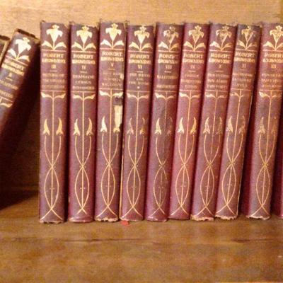 Antique Robert Browning – Complete Works, 12-Volume Decorative Gilt Edition (c. 1900–1915)
