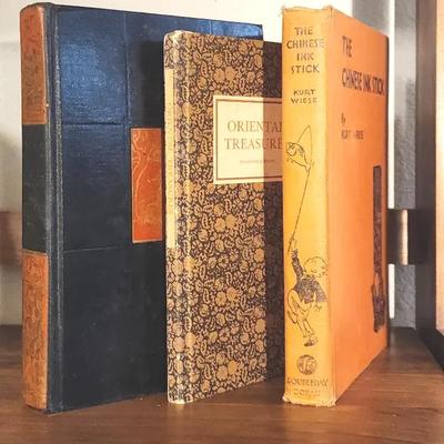 Oriental Art & Literature Book Set – “Oriental Treasures” and “The Chinese Ink Stick” (1930s–1940s)
