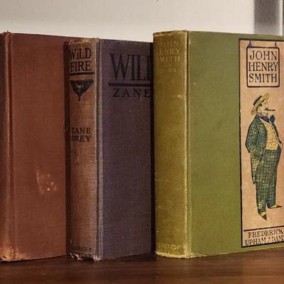 Zane Grey & Early 1900s Novel Trio (1910s–1930s Editions)