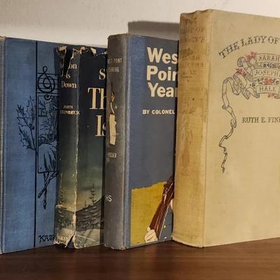 Vintage Book Lot (6) – The Lady of Godey’s, West Point Years, The Moon is Down & More
