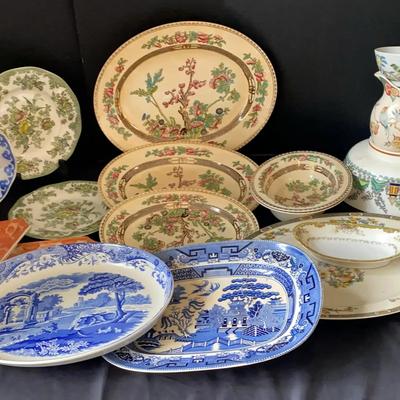 Vintage China and Porcelain Collection Featuring India Tree, Blue Willow & More