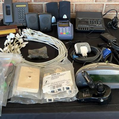 Magnavox Alarm Clock, Panasonic Transcriber, and Electronics Bundle