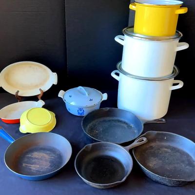 Cast Iron Pans & Vintage Le Creuset Cookware Collection