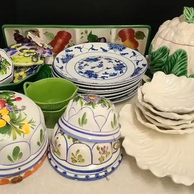 Colorful Hand-Painted Italian Dishware Collection