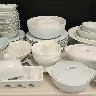 Elegant White Dishware Collection Featuring Pier 1