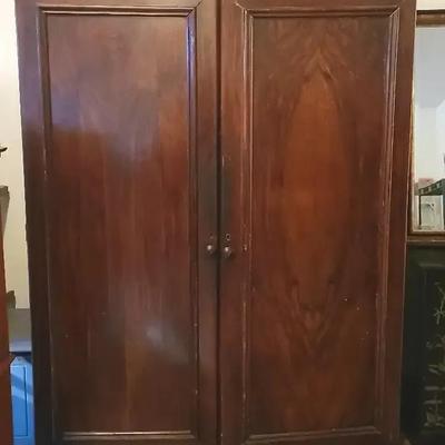 Large Two-Door Wooden Wardrobe