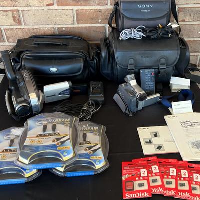 Panasonic PV-L352D & Sony Handycam DCR-TRV33 Camcorders With Accessories