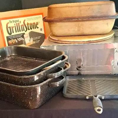 Pampered Chef Pizza Stones, Dutch Oven, Grill Stone & Roasting Pan Collection