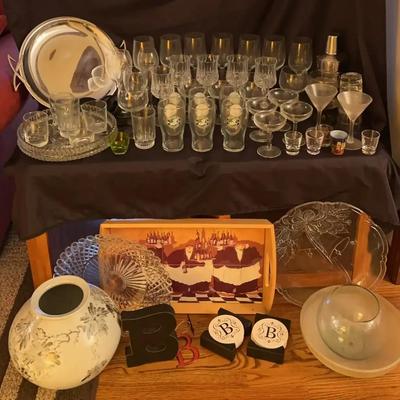 Glassware and Barware Collection with Trays