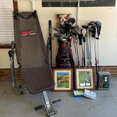 Golf Equipment Collection with Clubs, Accessories & AB Ultra Inversion Chair