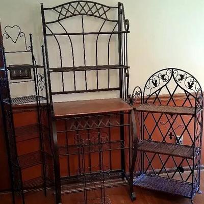 Metal Baker’s Rack and Decorative Metal Shelving