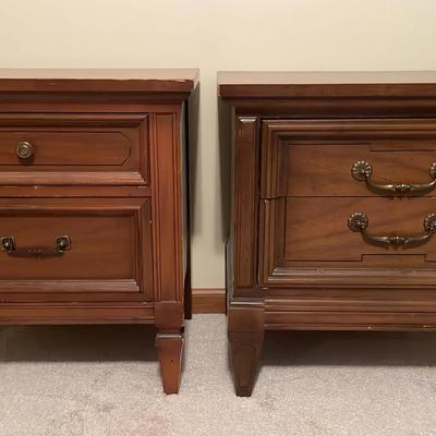 Pair of Dixie Solid Wood Nightstands (Not Matching)