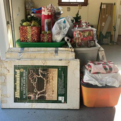 Holiday & Seasonal Décor Collection with Illuminated Santa Sleigh, Reindeer & More