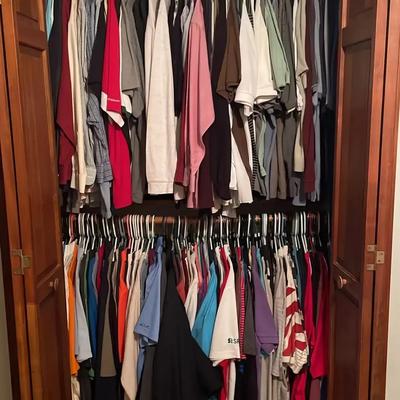Men’s Clothing Collection – Polos, Tees, and Dress Shirts (Mostly L/XL)