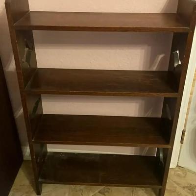 Solid Wood Four-Shelf Bookcase
