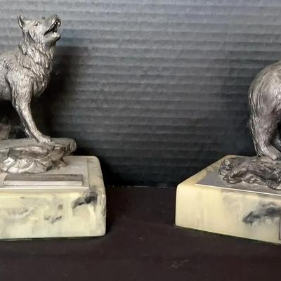 Two Pewter Wildlife Sculptures by Michael Ricker