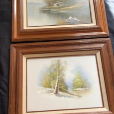 Pair of Framed Oil Landscape Paintings