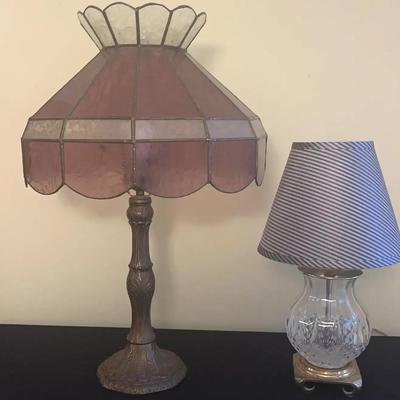 Pair of Table Lamps – Tiffany-Style & Glass Accent Lamps