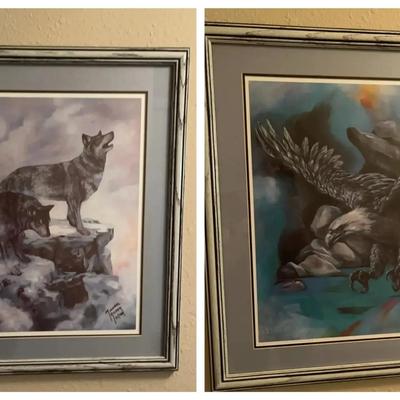 Pair of Michael Ricker Wildlife Prints