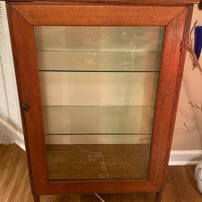 Vintage Lighted Glass Display Cabinet