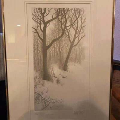 “Snowy Bank” Signed & Numbered Print by Franklin Galambos