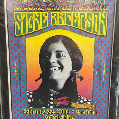 CUSTOM FRAMED SIGNE ANDERSON BENEFIT FLYER 2003