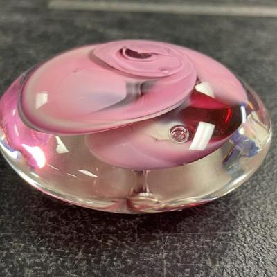 ART GLASS PAPERWEIGHT JIM KORG