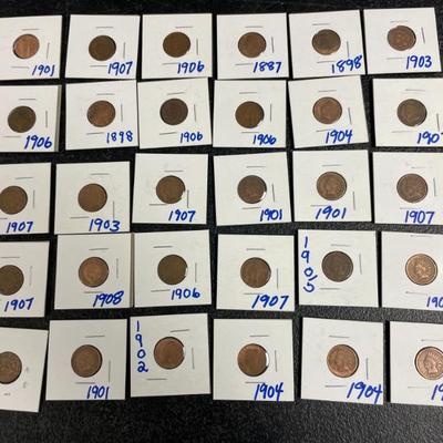 30 INDIAN HEAD CENTS