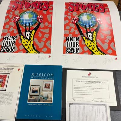 RARE ECLUSIVE ROLLING STONES VOODDOO LOUNGE TOUR SIGNED & NUMBERED