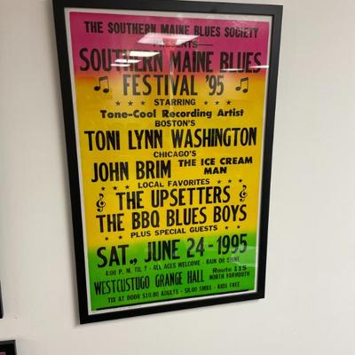CUSTOM FRAMED SOUTHERN MAINE BLUES FESTIVAL 1995