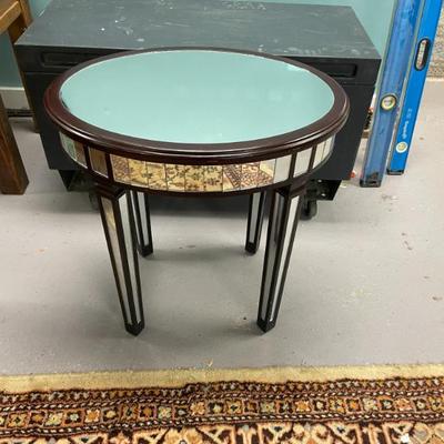 OVAL MIRRORED TABLE