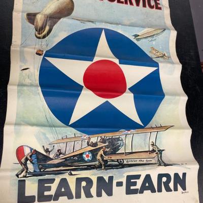 JOIN THE AIR SERVICE WAR POSTER