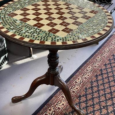 3 LEGGED TILE TOP TABLE