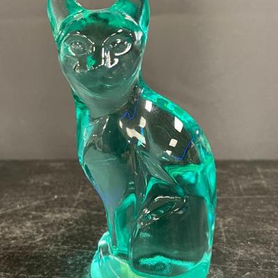 FENTON GLASS CAT