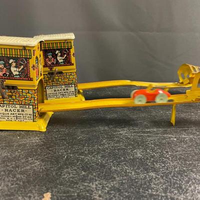 UNIQUE ART TIN LITHO CAPITOL HILL RACER TOY