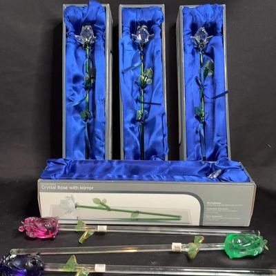 Crystal Roses With Mirror