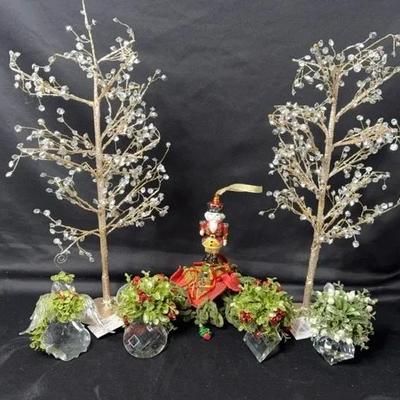 Crystal Mistletoe Ornaments 