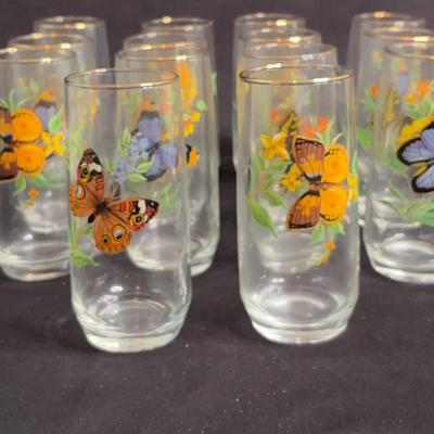 West Virginia Glass Co Butterflies Glasses (14)