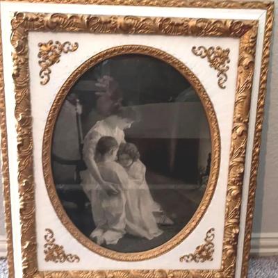 Vintage Mother And Children Art Print