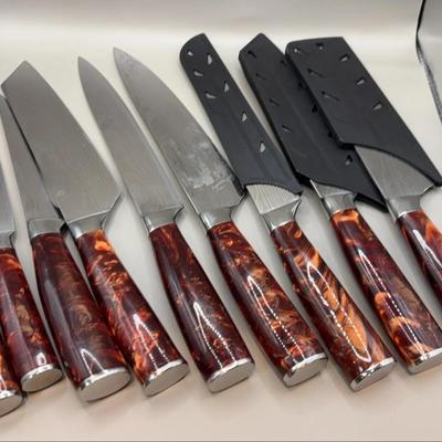 SENKEN Imperial Crimson Collection Kitchen Knives, Made in Japan