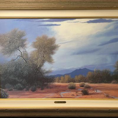 McLeod "Palo Verde Wash" Framed Original Painting 