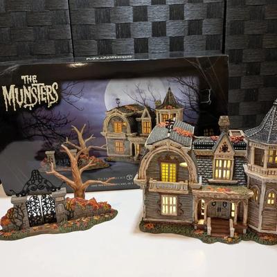 The Munsters House (1313 Mockingbird Lane) Department 56 Two Piece Set