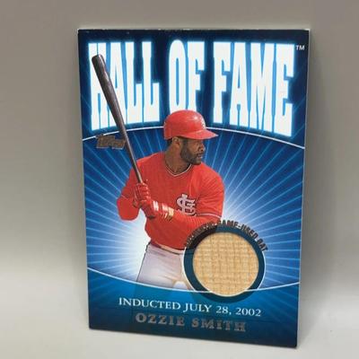 2002 TOPPS Ozzie Smith Game-Used Bat Card
