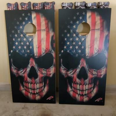 Corn Hole Game Boards with Bean Bags 