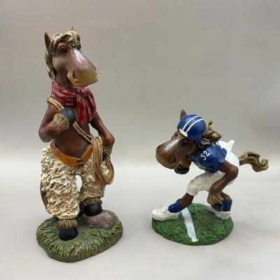 Montana Silversmiths Wrangler and Football Elmer Resin Figures