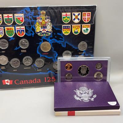 1991 US Mint Coin Set and Canada 125 Set